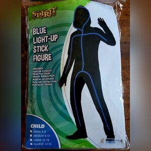 Spirit Blue LED Stick Figure Costume